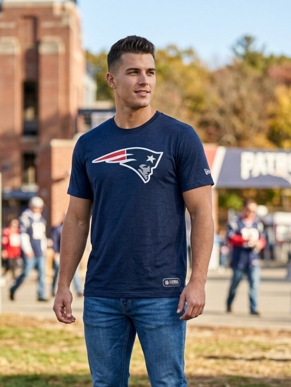 New England Patriots Men's Graphic T-Shirt-Lg #073